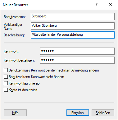 Windows-Benutzer Stromberg